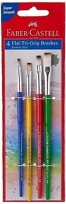 Faber-Castell Tri-Grip Brush - Flat Pack Of 4 (Assorted) • $9.38