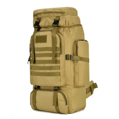 75L Large Military Outdoor Backpack Rucksack Tactical Camping Hiking MOLLE Bag • $19.99