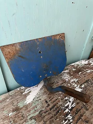 Vintage Hand Garden Hoe Old Metal Farm Tool In Blue Paint Country Garden • $12.75