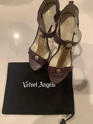 Velvet Angels ‘Catty’ Open-Toe Platform High Heels. Size7. • $12