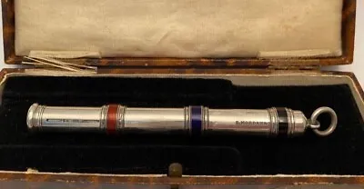 RARE! Sampson Mordan Antique Silver 3 Colour Enamel Propelling Pencil Model 335a • £345