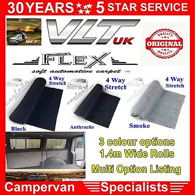 CARPET VAN CAR CADDY CAMPER BOAT MOTORHOME KIT VW TRIM LINING STRETCH 1.4m Wide • £173.11