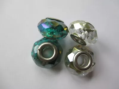 Pandora Murano STYLE Glass Beads- Turquoise & Clear - Set Of 4- New • £10