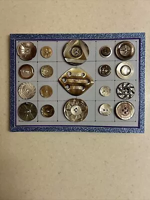 19 Count Of  Vintage Variety Of Shell & MOP Buttons!  From  Collection Of 50+ Yr • $49