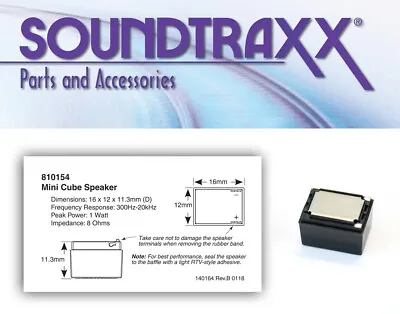 Soundtraxx 810154 - Mini Cube Speaker/Baffle For N Or HO Scale DCC / SOUND • $19.27