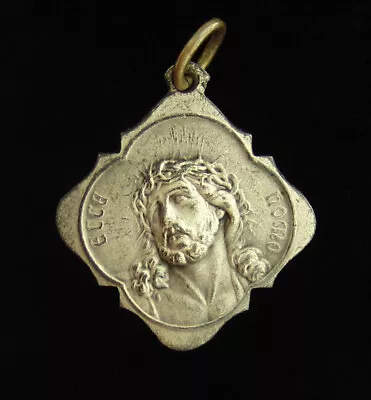 Vintage Jesus Crown Of Thorns Medal Religious Holy Catholic Sorrowful Mary • $22.99