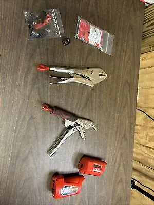 (A) Broken Lot Of Milwaukee Vice Grips Chargers Etc For Parts Or Repair • $19.99