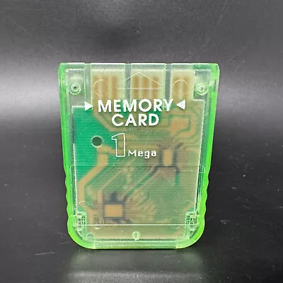 Unbranded Sony PlayStation PS1 PSX Transparent 1 Mega Memory Card  *TESTED* • $9.99