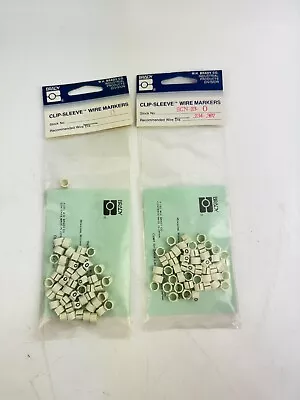 Brady Scn-23-0 Clip-sleeve Wire Markers *lot Of 2 Bags* • $47.87