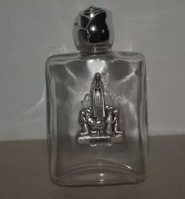 Vintage Empty Our Lady Of Fatima Glass Holy Water Bottle • $30