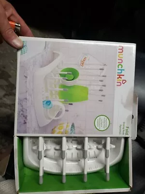 Munchkin Fold Cup And Bottle Drying Rack - White/Gray • $12.10