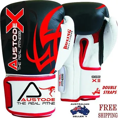 Austodex Boxing Sparring Gloves MMA Punch Bag Mitt UFC Fight Training 8oz-16oz • $31.49