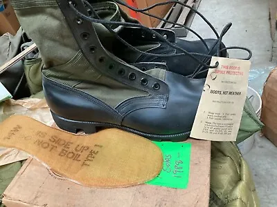 Vietnam Jungle Boots Size 13 1/2 Spike Protected Inserts-military Issue X-wide • $69.95