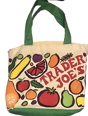 $8.20 • Buy Trader Joe's Reusable Jute Burlap Market Shopping Tote Bag Vegetable Design