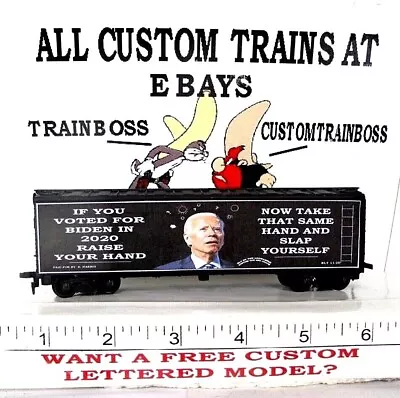 Ho Scale Custom Lettered  Biden 2020 Regrets Reefer. Also Avail In O Scale • $33.99