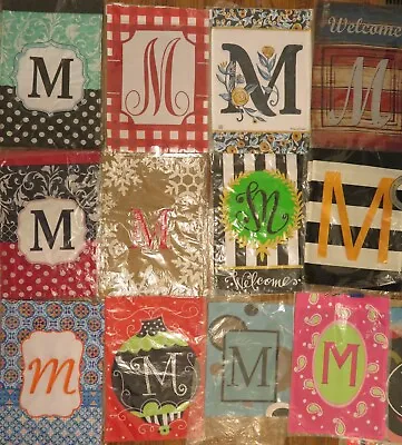   M   ONLY Monogram / Initial / Letter   M   ONLY  M  CHOOSE Design Garden Flag • $11.75