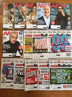 AARP Lot 14 Magazines Bulletins 2023 2024 Keaton Bridges Ralph Winkler Starr • $16.99