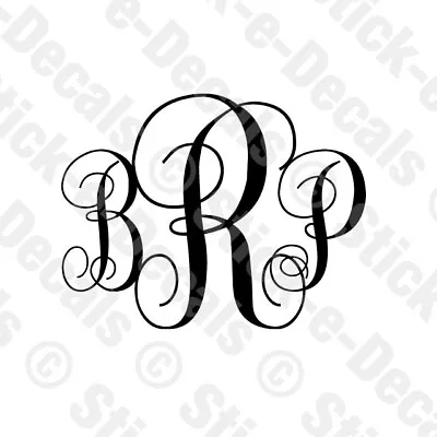 MONOGRAM Vinyl Decal Sticker Wall Car Laptop Phones Tablet Mirror Glass Custom • $11.99