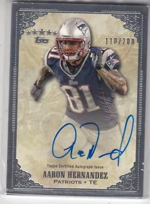 AARON HERNANDEZ 2012 Topps Five Star Veteran Autograph #FSSAH 110/200 Patriots • $200