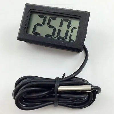 Mini Black Digital LCD Thermometer Temperature Meter Probe Sensor New • $1.90