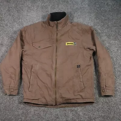 Dri Duck Jacket Mens Medium Brown Sherpa Lined Heavy Canvas EMPIRE CAT Embroider • $45