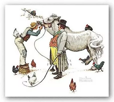 HORSE ART PRINT Horse Trader Norman Rockwell • $9.14