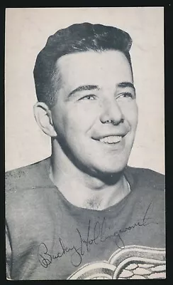 1950's J.D. McCarthy Hockey Postcard -BUCKY HOLLINGWORTH (Detroit Red Wings) • $7.99