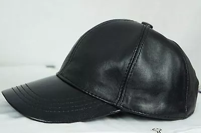 Adjustable 100% REAL GENUINE Lambskin Leather Baseball Cap Hat Visor 5 COLORS • $13.89