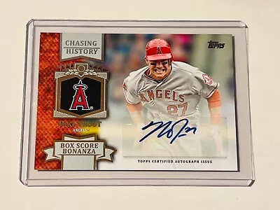 2013 Topps Chasing History Mike Trout #CHA-MTR Auto SP Autograph Angels Star MVP • $157.50