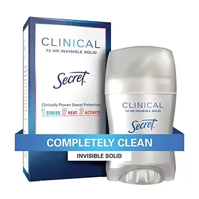 £17.41 • Buy Secret Clinical Strength Invisible Solid Womens Antiperspirant And Deodorant