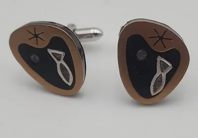 Vintage Marked Sterling Mid-century Modern Abstract Cufflinks • $49.95