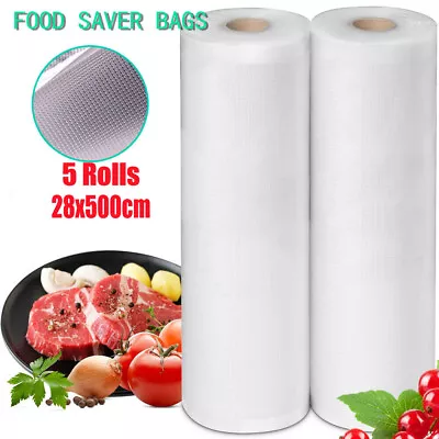 5 Rolls Food Vacuum Sealer Bags Rolls Vaccum Food Storage Saver Seal Bag Pack  • $16.99