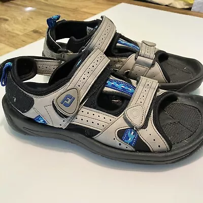 Footjoy Mens Golf Sandals Gray Blue Trim Model 48443 Size 9M • $18.80