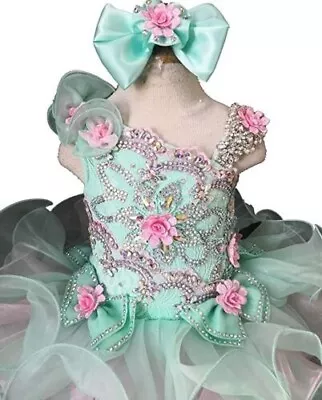 Jenniferwu Baby Girl Pageant Dress Handmade Beaded Dress Toddler Princess Dress • $109