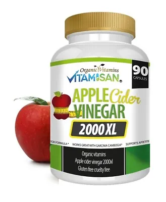 Vinegar Acv Apple Cider Capsules Appetite Suppressant Support • $11.99
