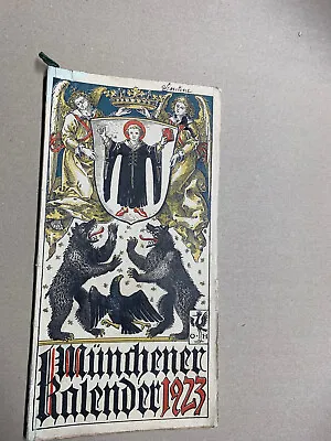 Coat Of Arms Munich Calendar 1923 • $16.01