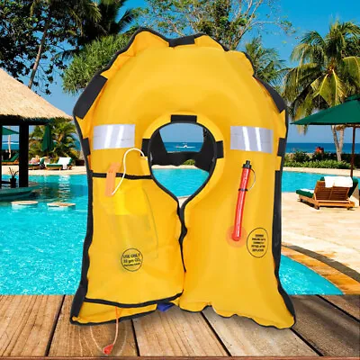 $38.95 • Buy Manual Adult Inflatable Aid Sailing Kayak Canoeing Fishing Life Jacket Vest