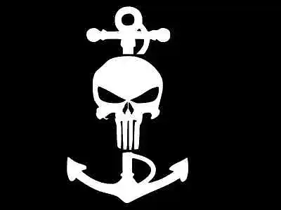 PUNISHER NAVY Military Vinyl Decal Car Wall Truck Sticker CHOOSE SIZE COLOR • $2.79