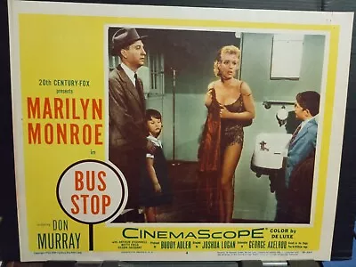 Lobby Card 1956 BUS STOP Marilyn Monroe Scantily Clad In Bathroom Family Walk In • $125