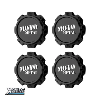 4 X Moto Metal DUALLY FRONT Wheel Center Cap Satin Black 1079L199FMOSB-H47 • $399.99