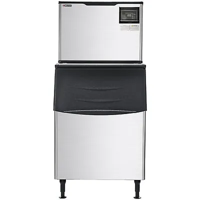 WILPREP 500lb/24H Commercial Ice Maker Machine 375 LBS Storage Bin Auto Cleaning • $1555.54