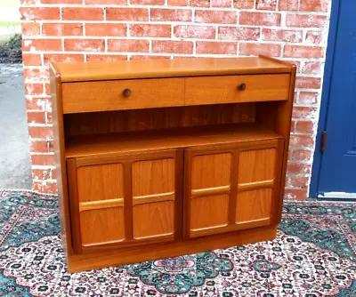 Parker Knoll Mid Century Modern Teak Wood Small Cabinet With 2 Doors & 1 Drawer • $1200