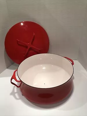 Dansk Kobenstyle IHQ Red Enamel 8 Qt Pot Dutch Oven Casserole W/ Trivet Lid READ • $69.99