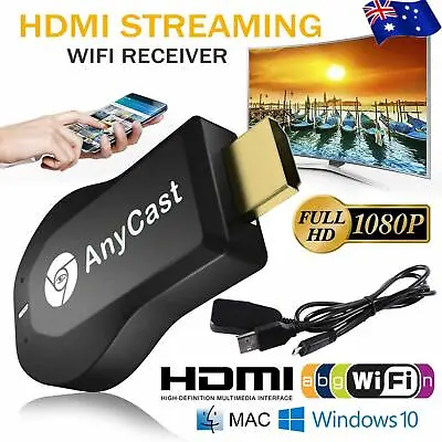WiFi 1080P Full HD HDMI TV Stick AnyCast DLNA Wireless Chromecast Airplay Dongle • $39.59