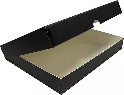 Archival Folio Storage Box. Metal Edge Archival Boxboard Clamshell Lid. 9.5 X 1 • $26