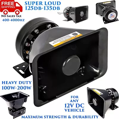 200 Watt Rectangle High-performance Pa Siren Car Truck Horn Speaker Super Loud • $49.90