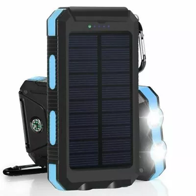 2024 Super 30000mAh USB Portable Charger Solar Power Bank For Cell Phone Gife • $13.99