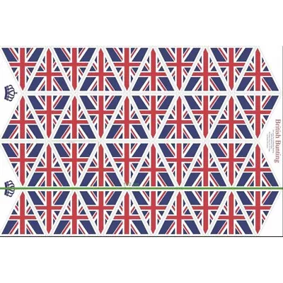 Little Johnny Union Jack Bunting Fabric - Make Your Own British Bunting Cotton • £11.50