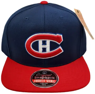 Montreal Canadiens Snapback Flat Bill Stitched Logo Navy/Red • $34.99
