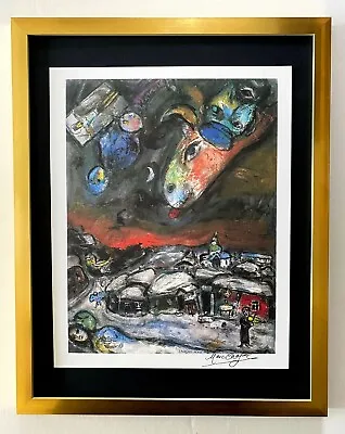 Marc Chagall | Original Vintage 1975 Print | Signed | Mounted In 11x14 Board | • $129